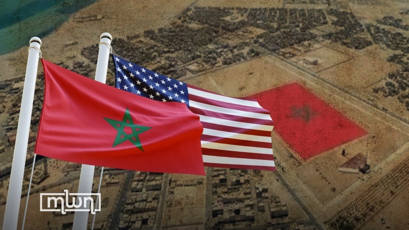 Moroccan and US flags